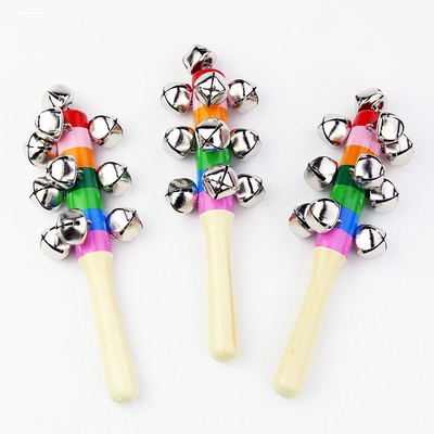 奥尔夫打击乐器彩虹木棒铃玩具幼儿园早教教具儿童手摇铃串铃