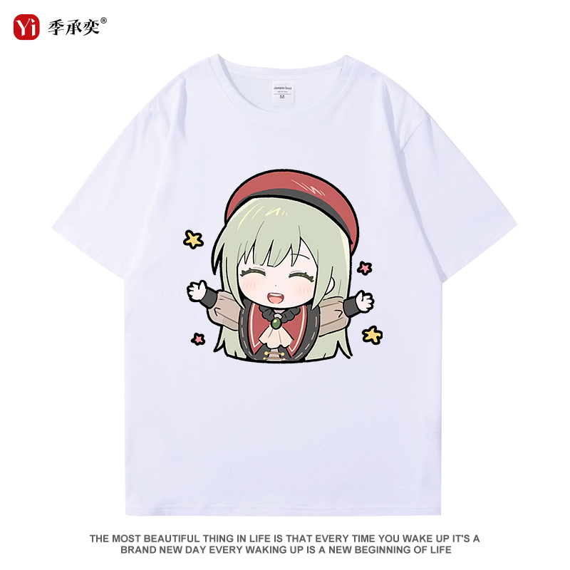 BangDream若叶睦卡通印花T恤