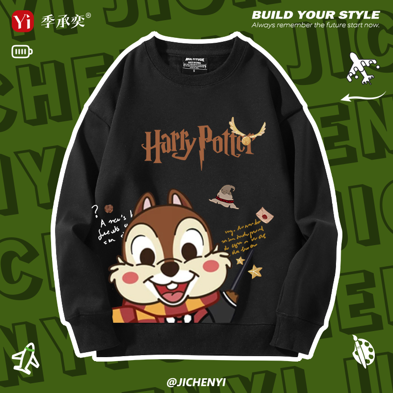 奇奇蒂蒂联名卡通印花圆领卫衣