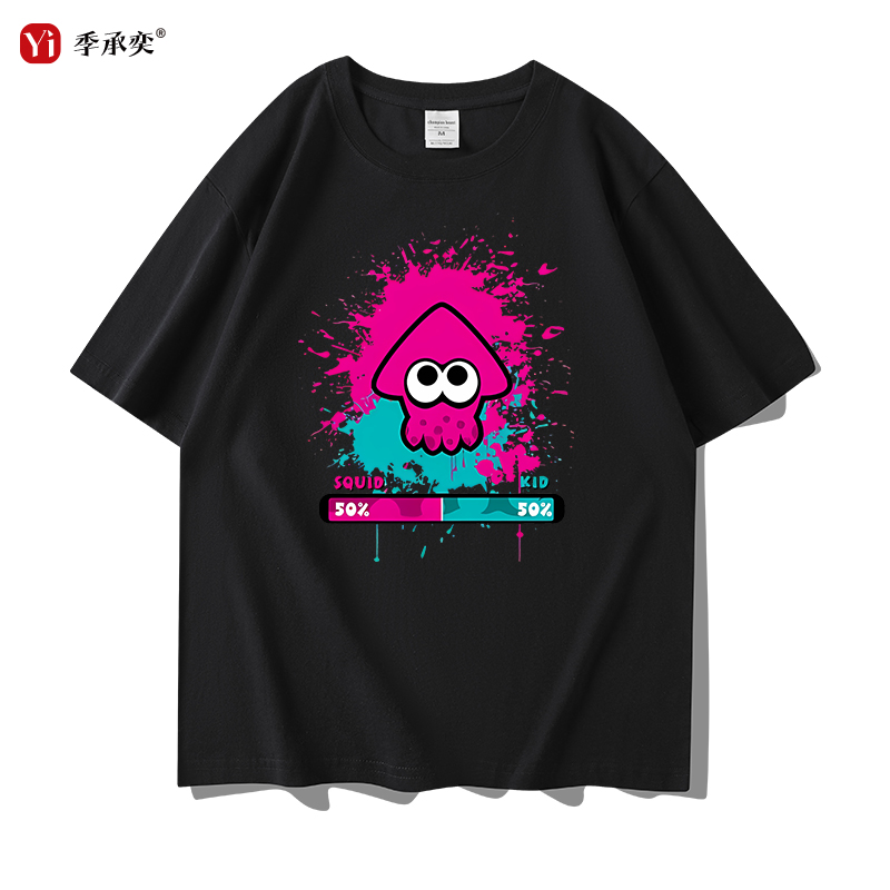 Splatoon斯普拉遁喷射战士3SquidForce周边T恤喷喷任天堂短袖半袖