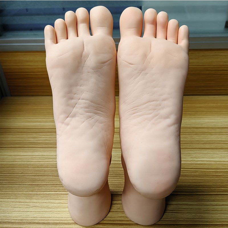 仿真足模脚模鞋模针灸按摩道具鞋模直播鞋袜展示模型Y美甲脚模型