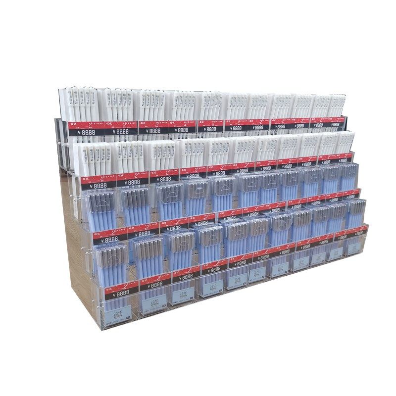 定制文具店e展示架笔架柜台笔架大容量亚克力上下笔架货架加工