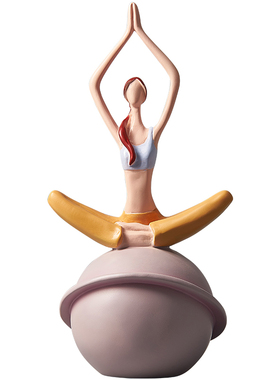 现代简约瑜伽h女可爱小摆件酒柜玄关电视柜轻奢房间布置装饰品摆