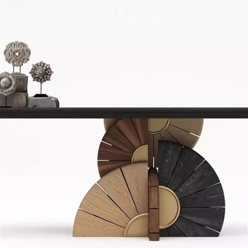 简约现代玄关桌入户门厅柜t轻奢实木轻奢装饰端景台创意隔断置物