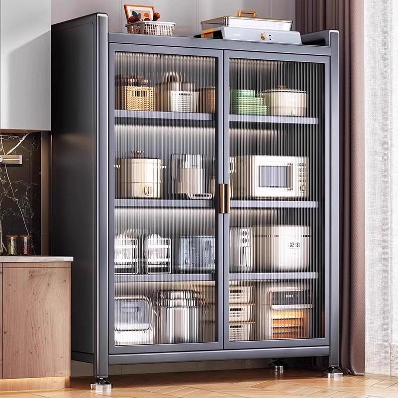 厨房多功能餐边柜落地多层厨房y置物架落地多层储物橱柜锅具收纳