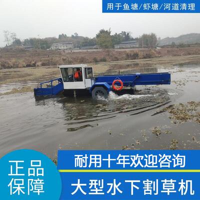 河北水上漂浮枯枝落叶清漂船全自动小型水花生水浮莲收割打捞船
