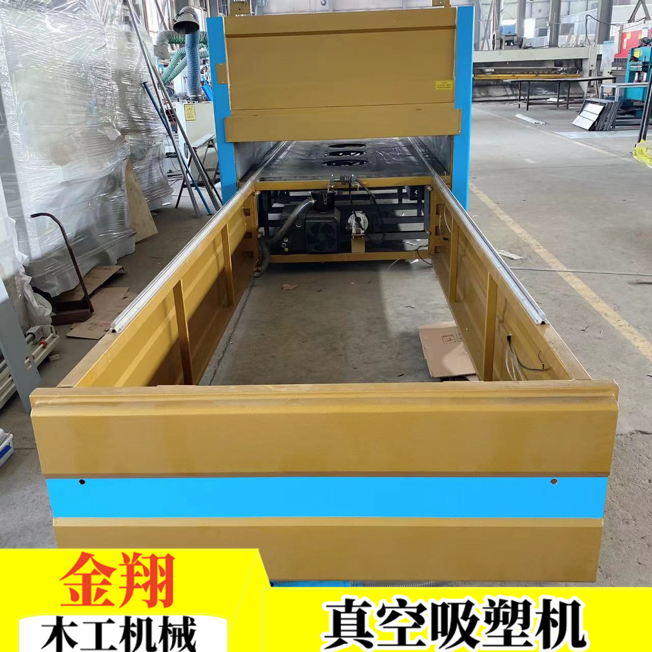 皮革软包真空覆膜机 自动进出行仓加温 移门免拉手PVC膜吸塑机