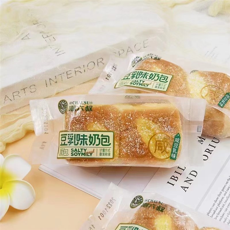 潮六叔豆乳味f奶包椰蓉夹心奶包酸乳味手撕面包速食营养早餐面包