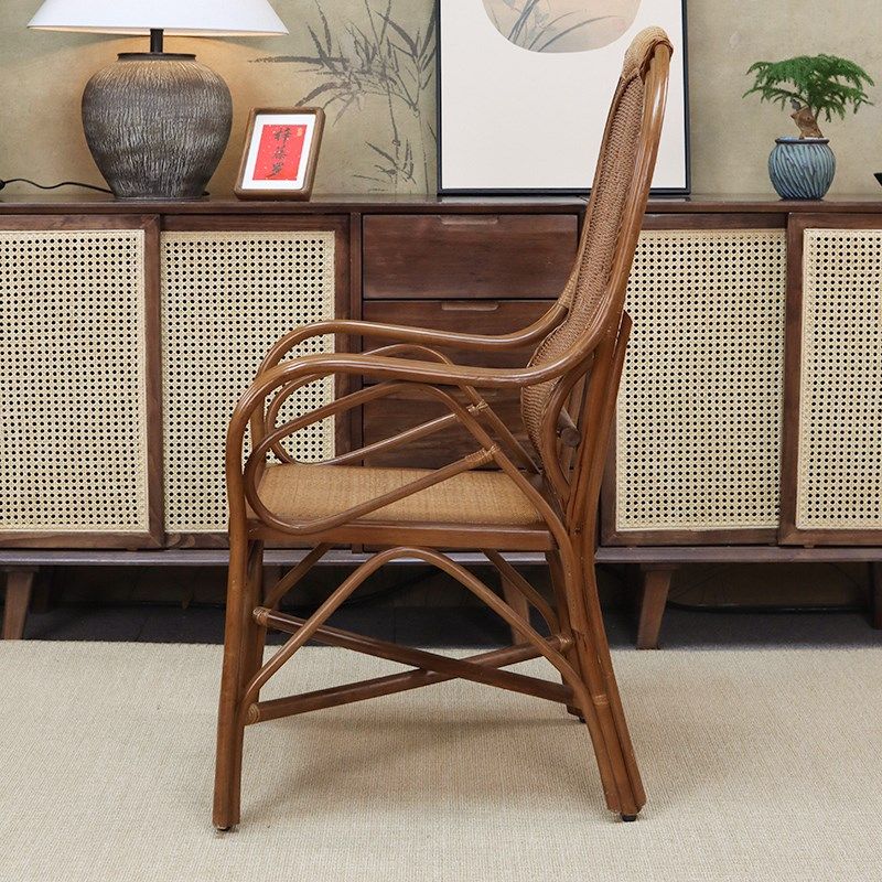 天然藤椅a子靠背椅单人真腾椅办公椅家用阳台电脑椅高靠背椅休闲,住宅家具,阳台椅,淘宝优惠券,粉丝福利购,淘宝优惠卷