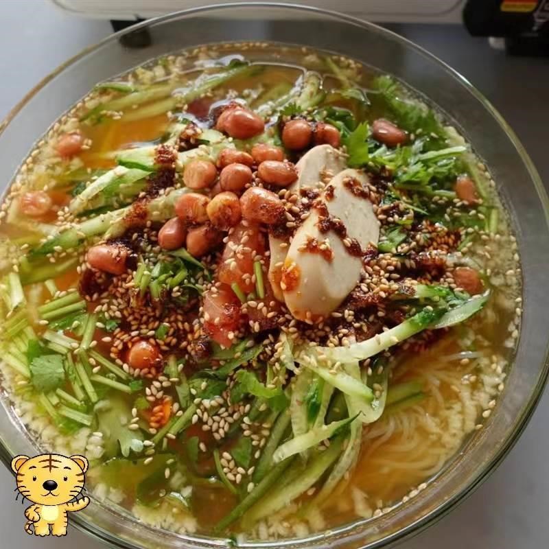 京玺梅河口东北正宗大冷面380yg*7袋酸甜可口劲道速食特产冷面凉