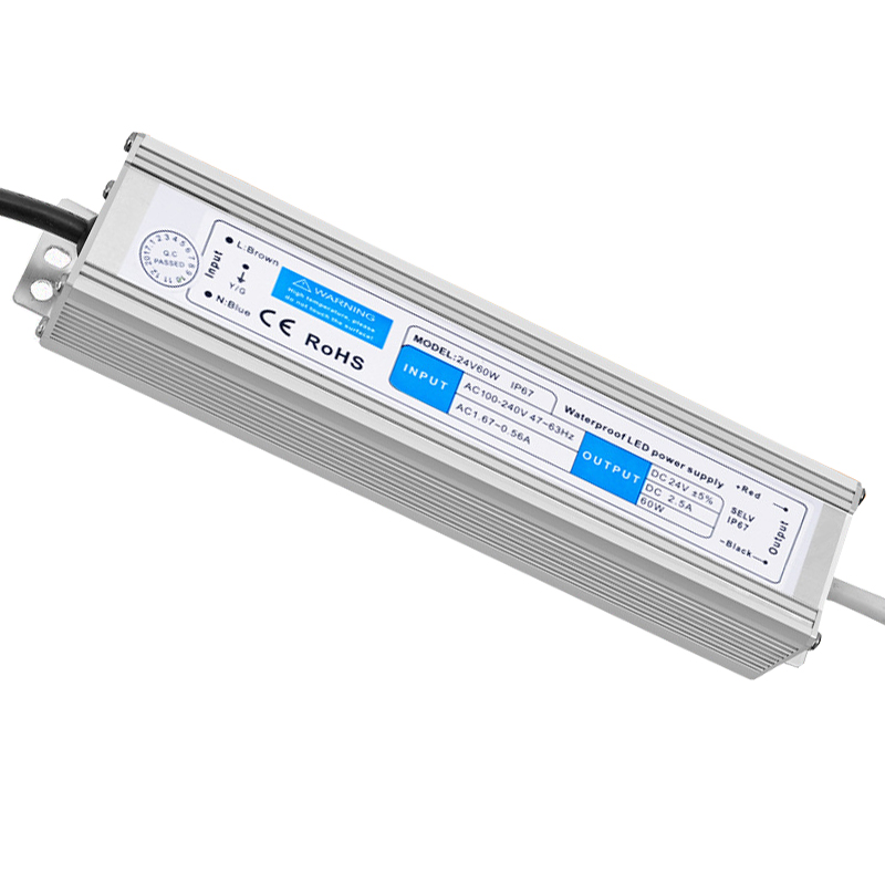 24v60w防水开关电源24伏户外防雨变压器LED灯条灯箱恒压驱动电源