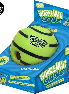 Wobble Wag Giggle Glow Ball Inactive Dog Toy Fun Giggle Soun