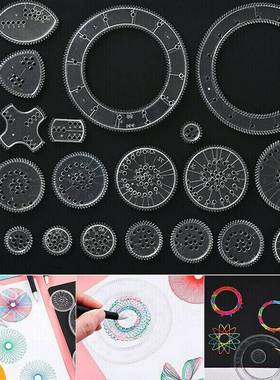 22pcs Spirograph Drawing Toys Set Interlocking Gears & W
