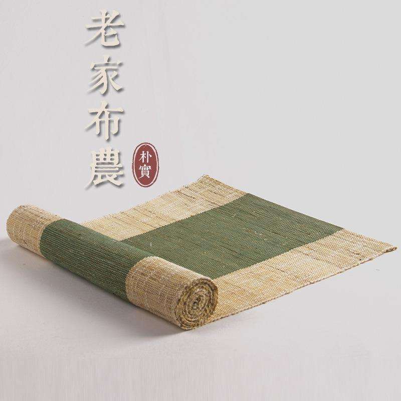现代中式桌旗 简约夏布茶席 日式苎麻布料桌布 茶几茶旗布艺厂家