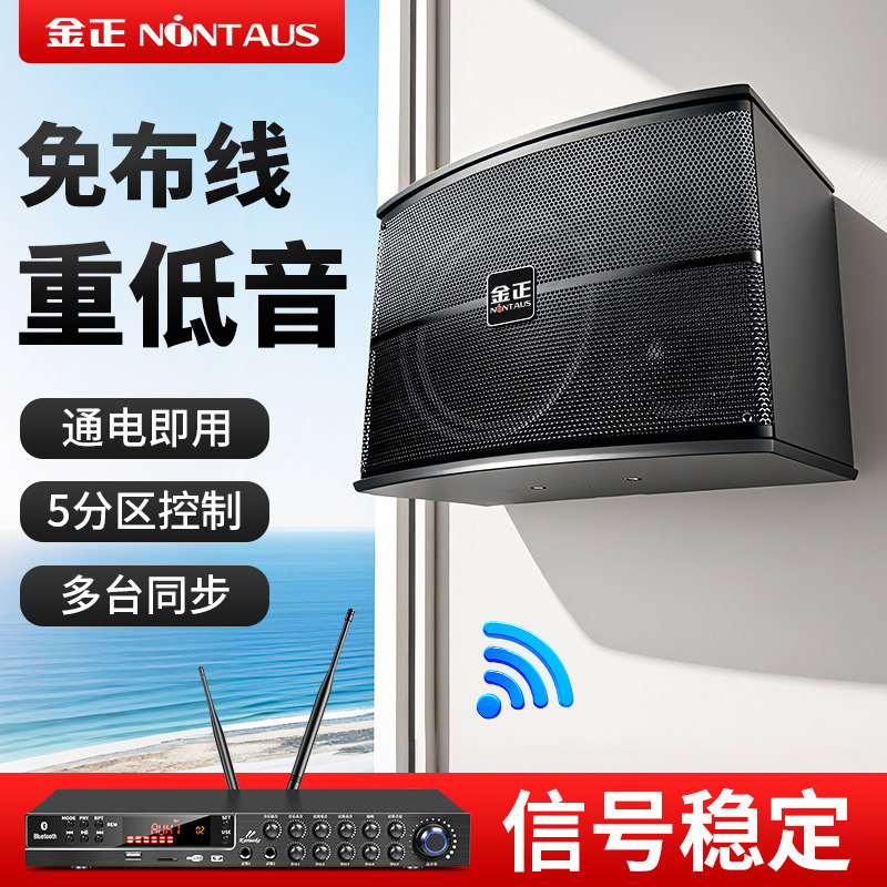 金正壁挂无线音响商用店铺专用音箱重低音会议室舞蹈室健身房餐厅