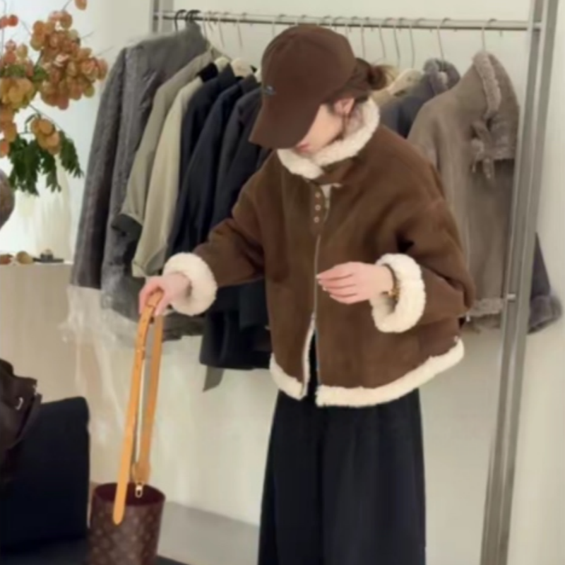 时尚复古休闲百搭夹克外套女