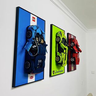 积木展示背景板兼容乐高上墙相框收纳画保时捷911迈凯伦F1法拉利