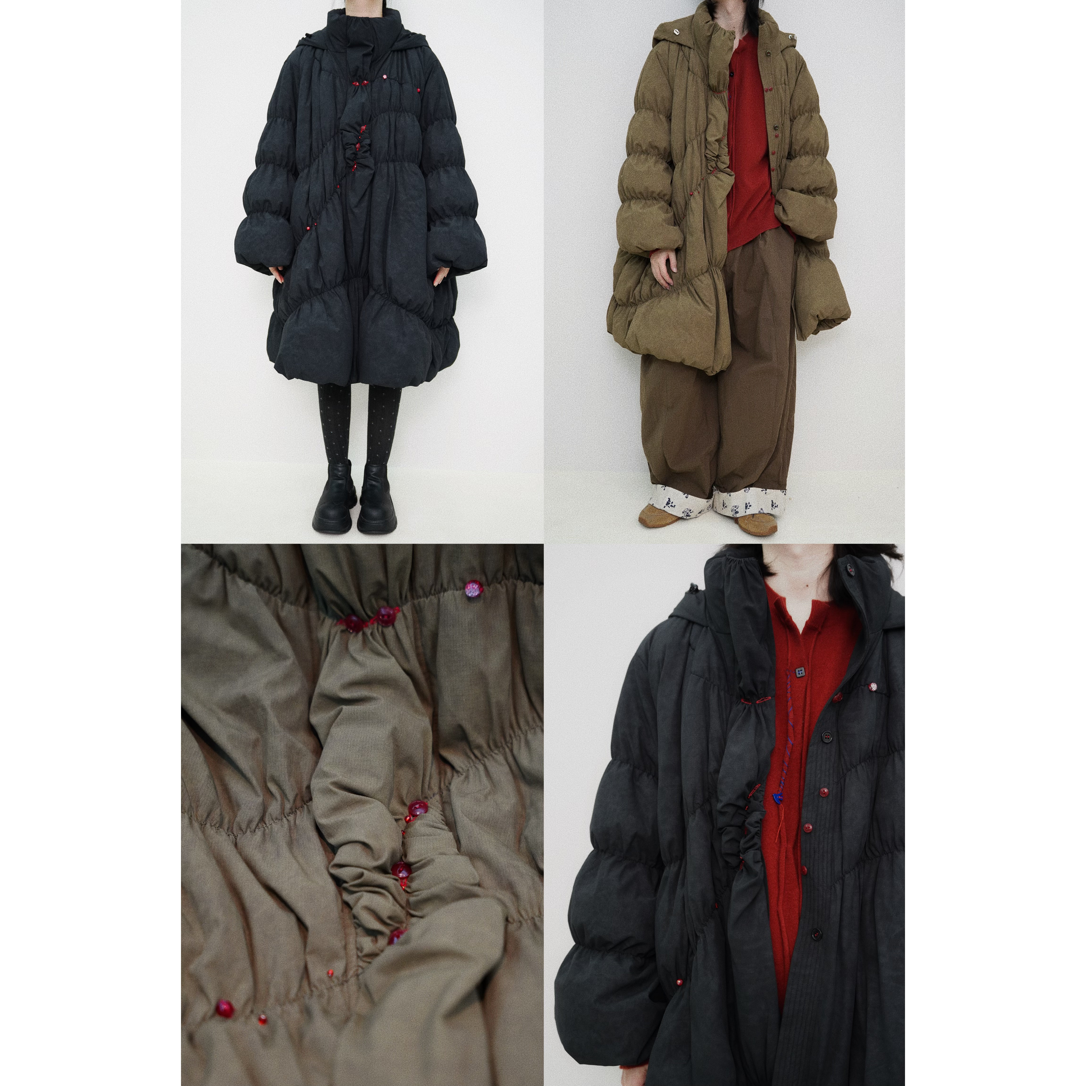 放行2025AW“流淌”小众设计感手工钉珠羽绒服 扎染 艺术生 男/女