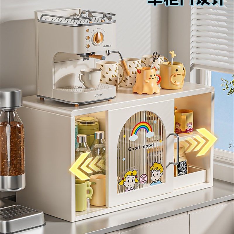 台面置物架餐边柜厨房桌上收纳柜家用餐桌碗柜台面储Y物水杯柜抽,厨房/烹饪用具,碗架,淘宝优惠券,粉丝福利购,淘宝优惠卷