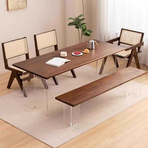 南北美黑胡桃木板桌大板茶桌餐桌书桌G升降桌白蜡面板吧台板实木