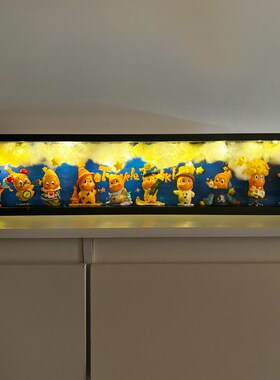 123我们都是明星男人系列盲盒收纳展示盒展示框收纳盒棉质Z可拉式