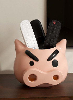 创意肥嘟嘟左卫门客厅茶几v桌面放空调电视遥控器的笔筒玄关收纳