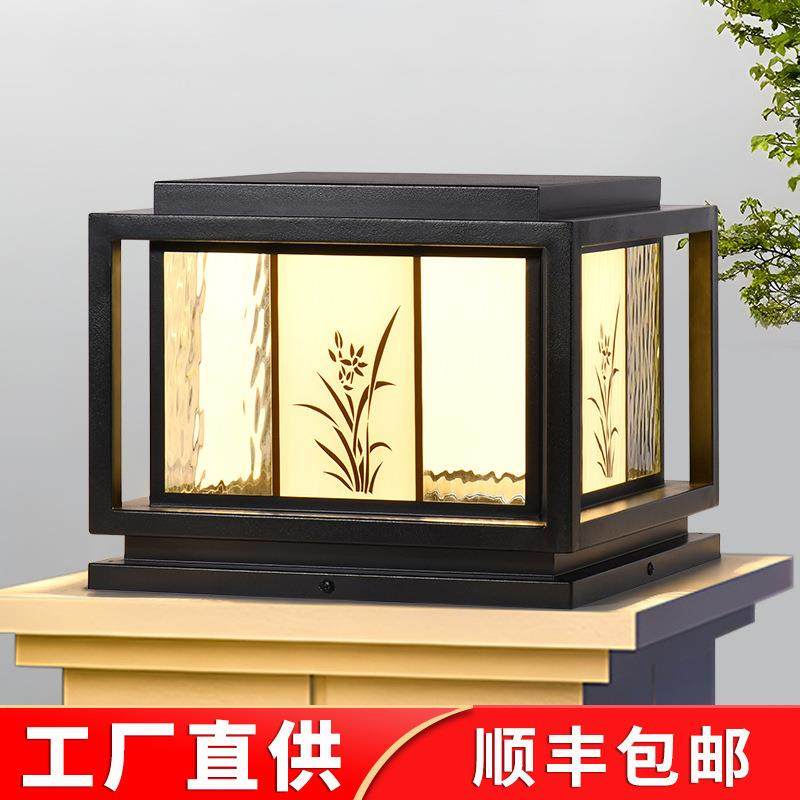 太阳能柱头灯小区别墅大门柱灯户外庭院灯围墙灯室外防水柱子灯