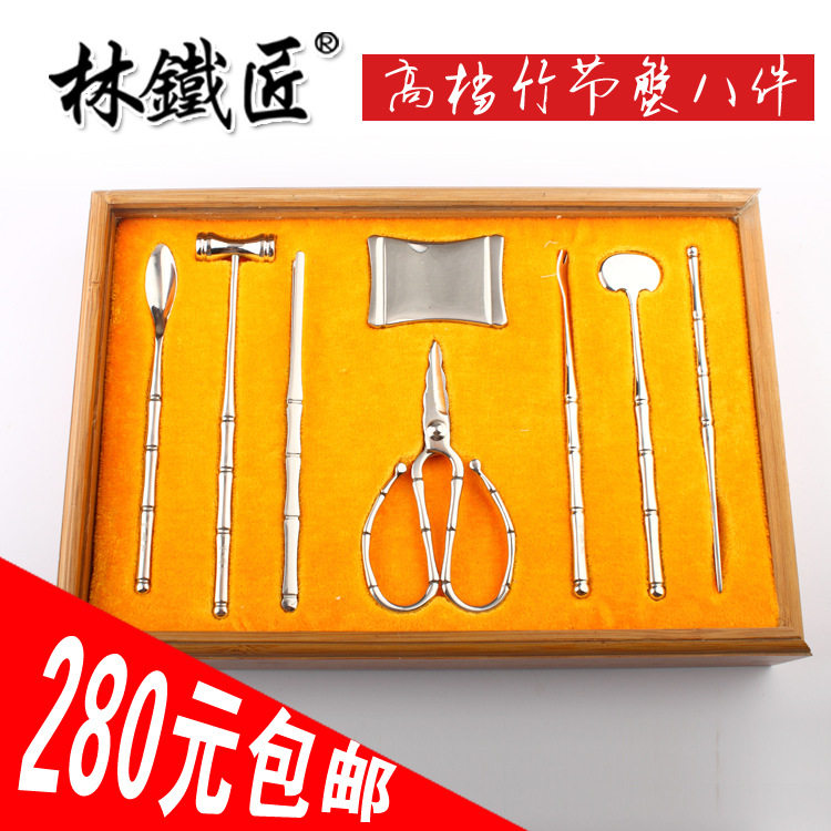 吃蟹工具八件套装蟹钳蟹剪蟹针蟹叉蟹八件不锈钢专用大闸蟹多功能