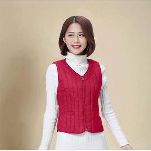 吉皮鸟羽绒棉马甲女秋冬新款贴身内胆短款内穿V领马夹保暖背心厚
