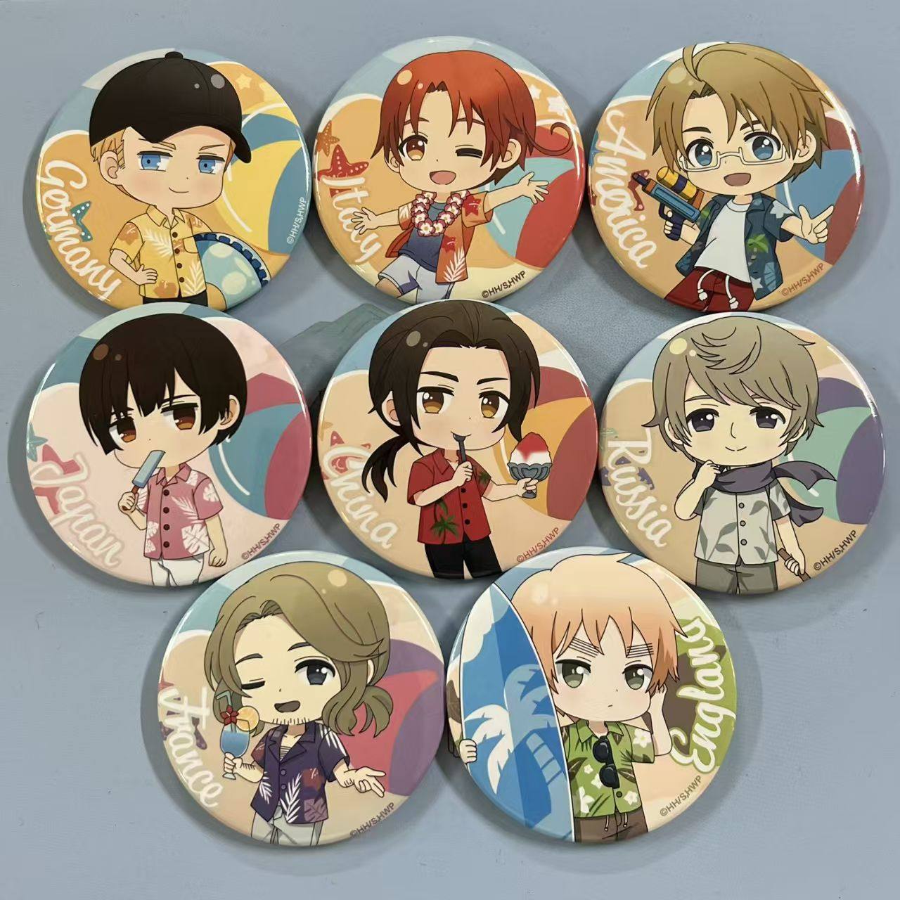 日谷黑塔利亚周边夏日海滩吧唧