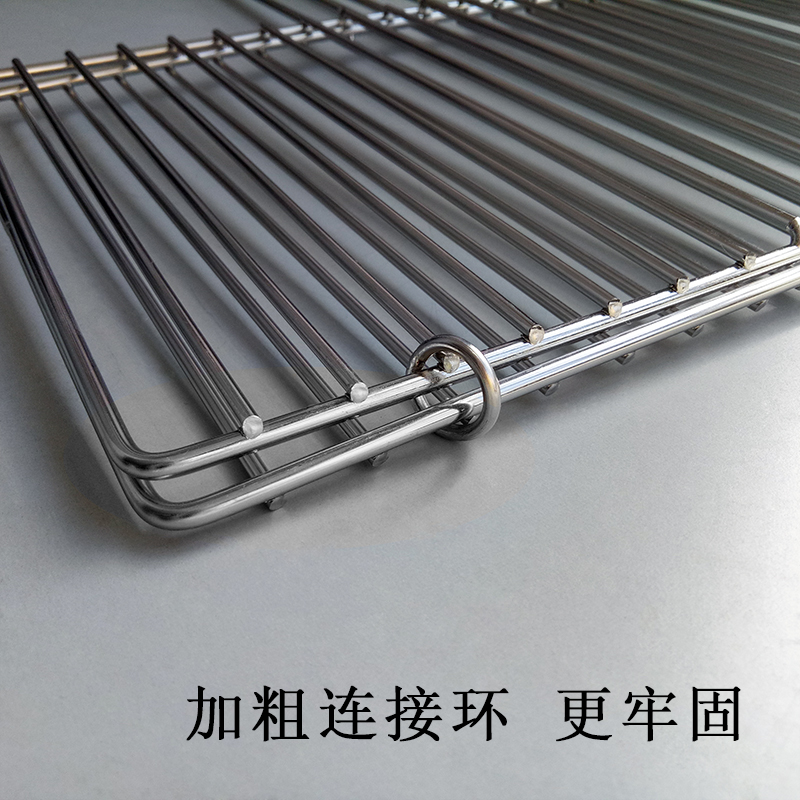 加粗竖条烤鱼夹子烧烤拍子不锈钢家用商用网架夹板帘子工具大小号