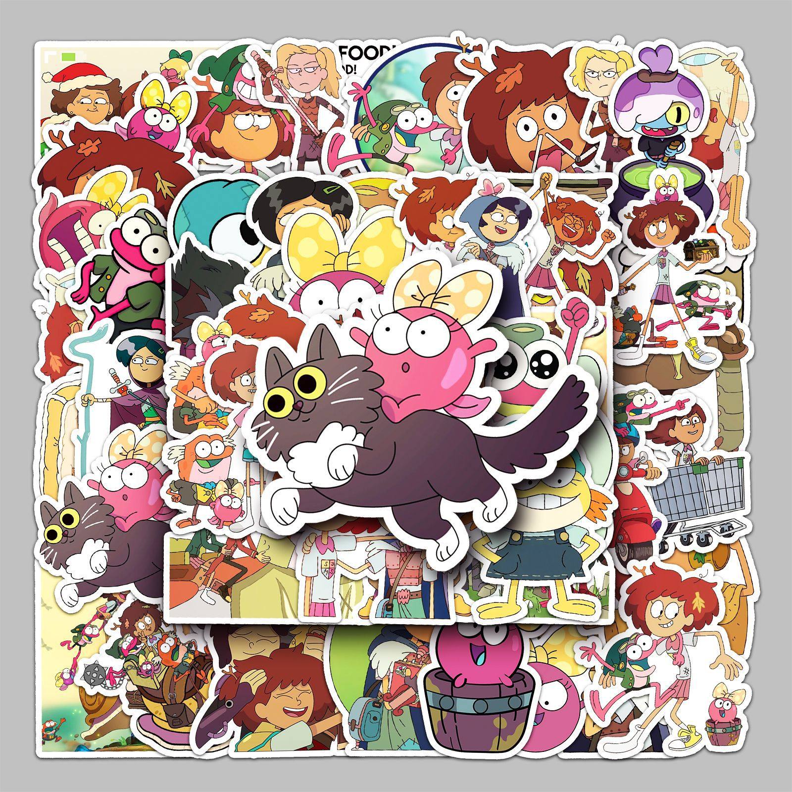 50张奇幻沼泽Anne动画行李箱防水涂鸦贴纸滑板车电脑平板卡通装