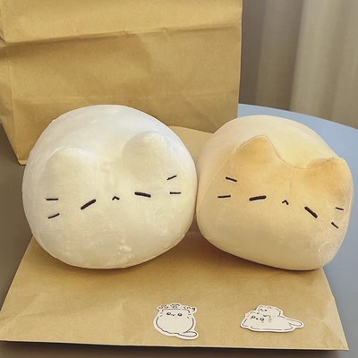 哭哭小猫面包毛绒玩偶睡枕ins