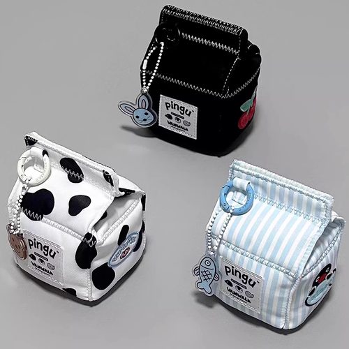 可爱企鹅牛奶盒迷你零钱包