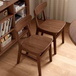 饭店椅子餐椅实木凳子有靠背家用简约餐桌极简书桌椅子蝴蝶椅