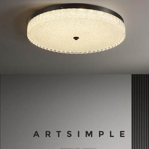 全铜意式轻奢卧室吸顶灯高级感极简大气主卧灯现代简约房间书房灯