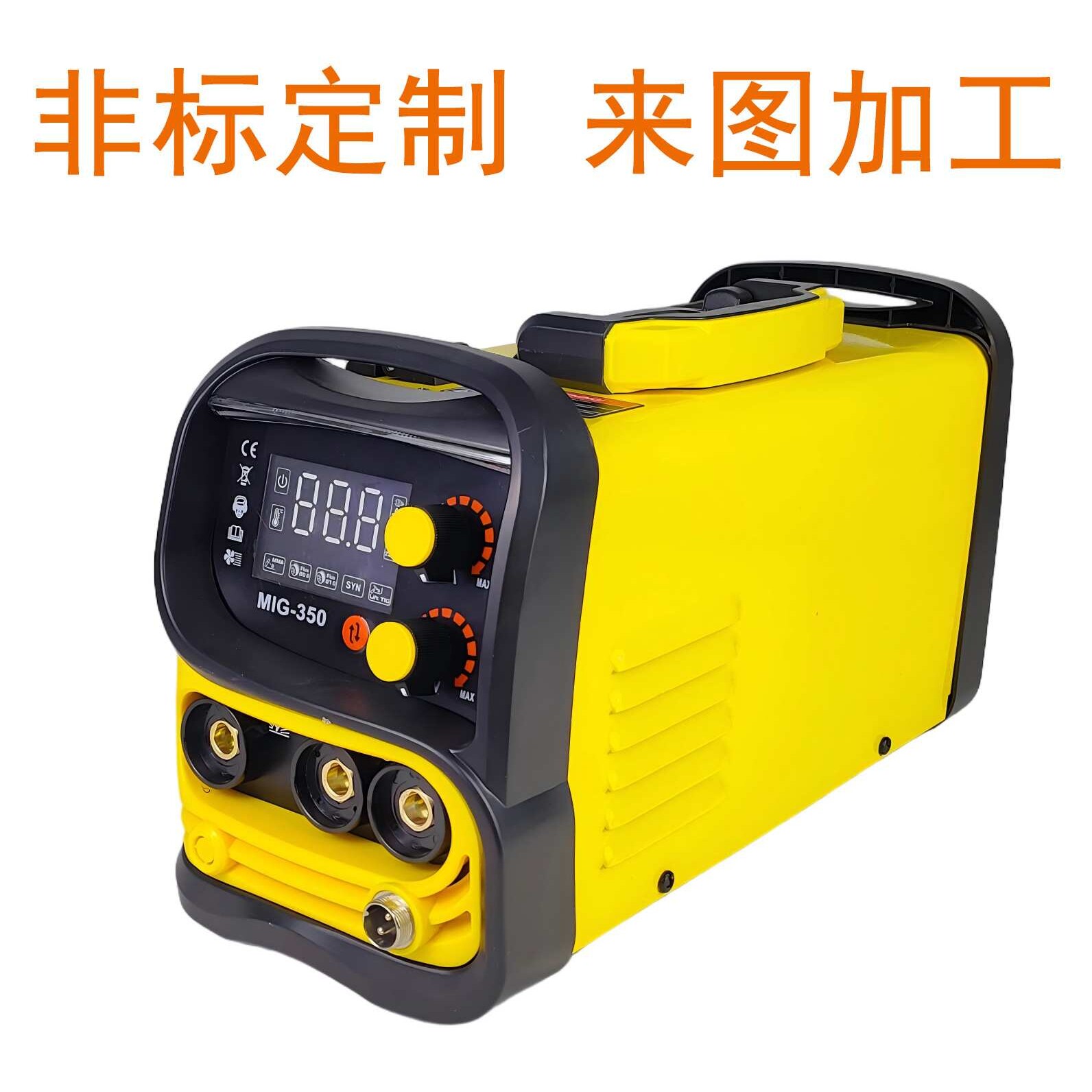 跨境气保焊机MIG350家用小型美规无气二保焊欧规三合一多功能焊机