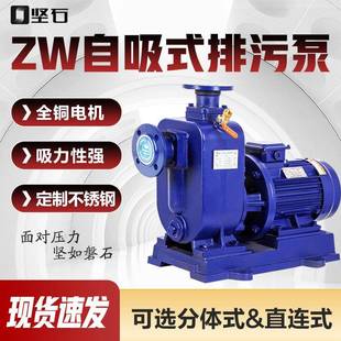 zw无堵塞排污自吸泵380V 20工业污水自吸泵 440V60HZ船用50ZW10