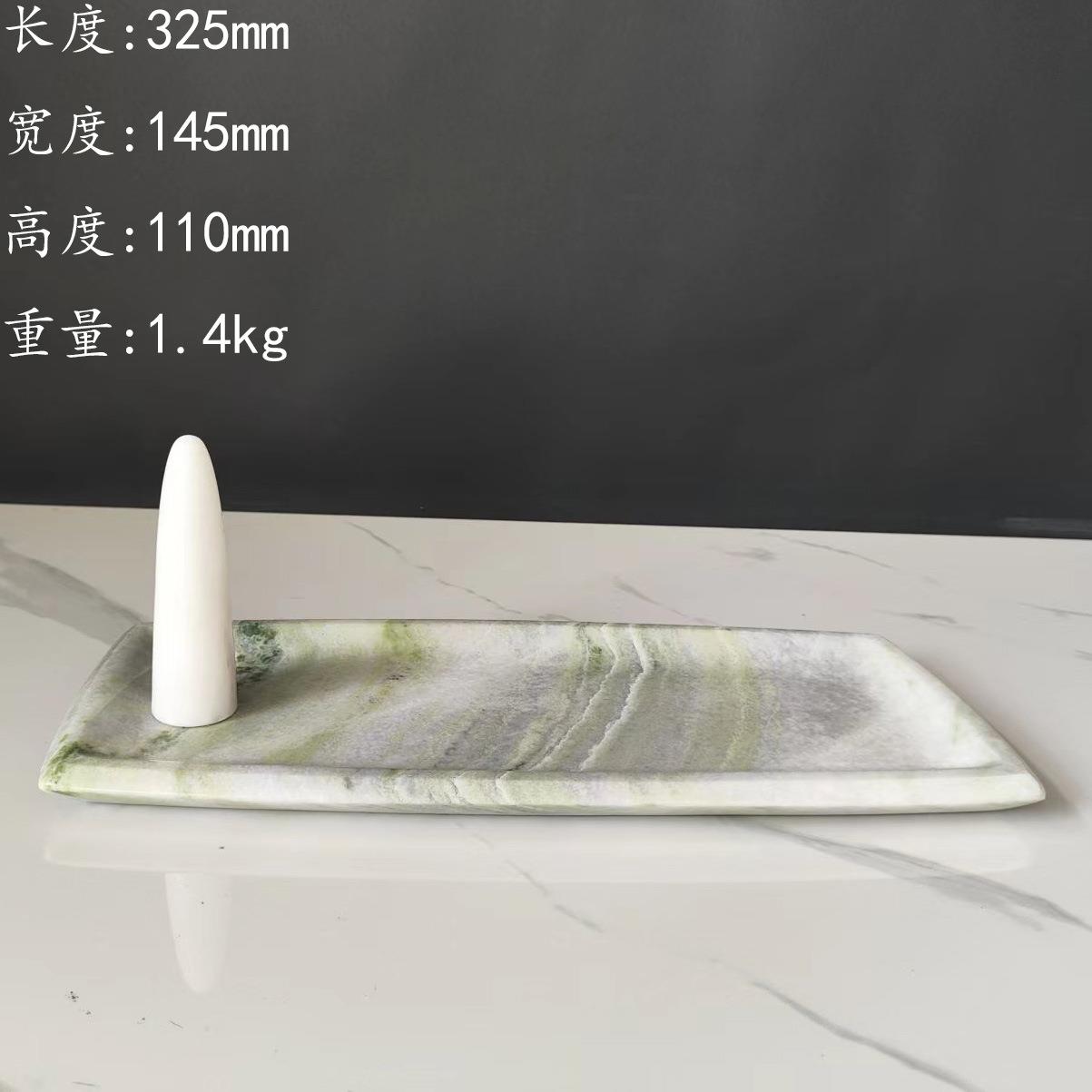 现代简约中式天然大理石桌面创意摆件烛台家居装饰品装饰摆件线香