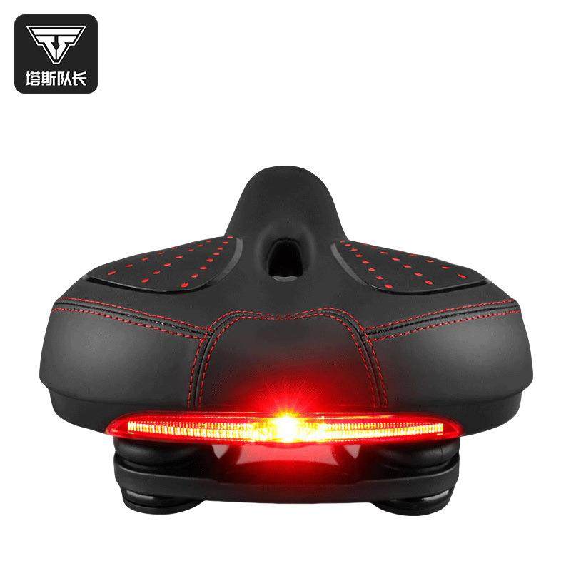 山地自行车带尾灯坐垫公路车座垫单车大屁股加宽鞍座舒适车座配件