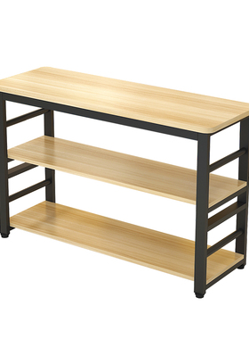 厨房切菜桌可调节小桌子餐桌家用钢木桌长桌定制置物架厨房操作台