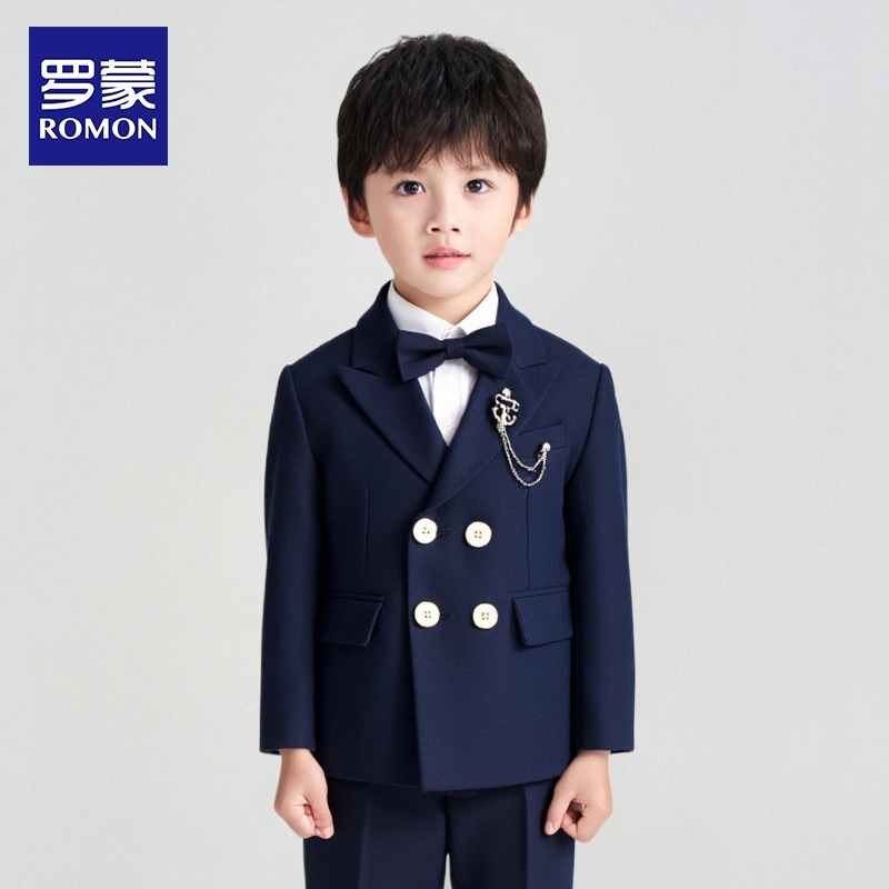 罗蒙儿童英伦风小西装套装
