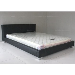 工厂来样定制公寓民宿酒店实用1.5米软床1800 2000黑色皮艺双人床