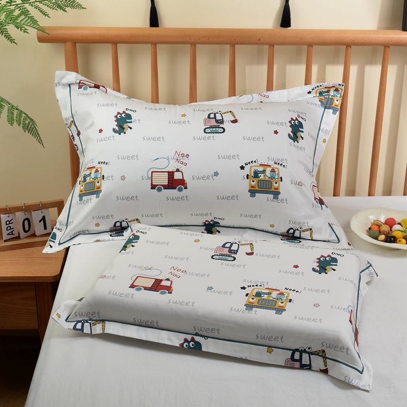 60支卡通全棉儿童枕套单个纯棉学生乳胶枕头套家用单人宝宝枕芯套