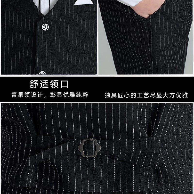 胖童礼服套装男童加肥大码西装马甲主持人演出服儿童钢琴表演西服