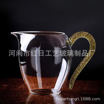 台湾日式水晶公杯耐热玻璃透明公道杯加厚匀杯功夫茶海茶漏分茶器