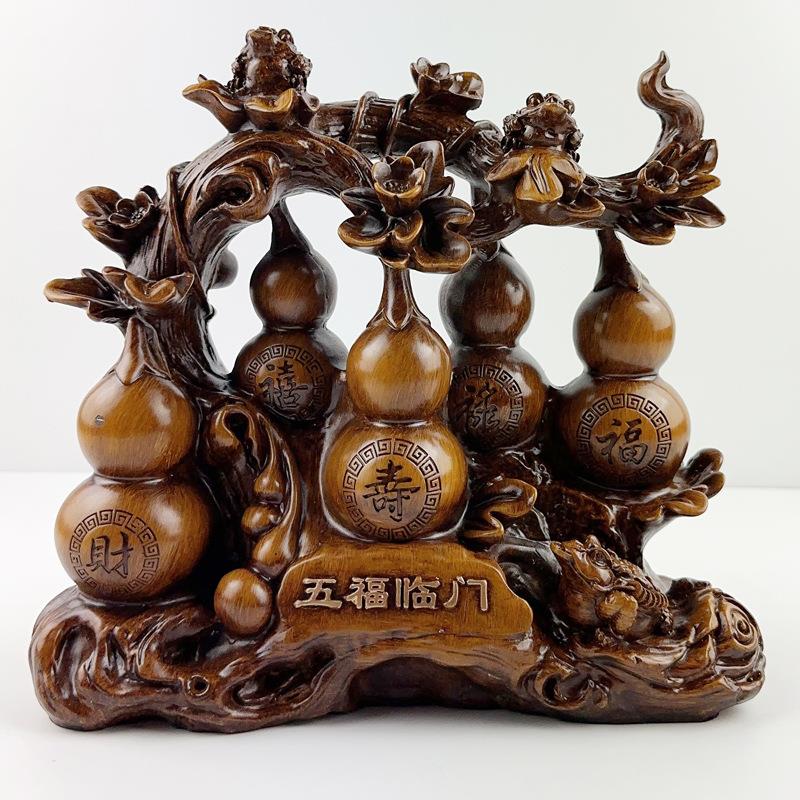 五福临门招财葫芦摆件喜鹊家居客厅电视酒柜装饰品乔迁礼品