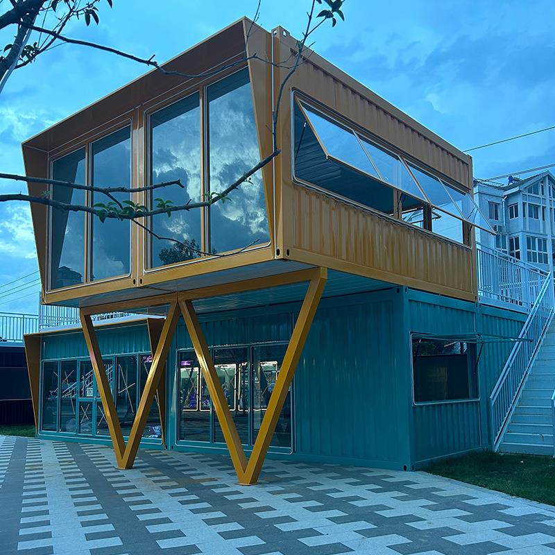 网红设计集装箱房别墅酒店移动店铺户外创意房子商业街景区文旅房