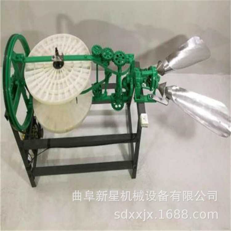 小型家用水稻秸秆蒲草龙须草编织绳机双股编织机草垫编织机