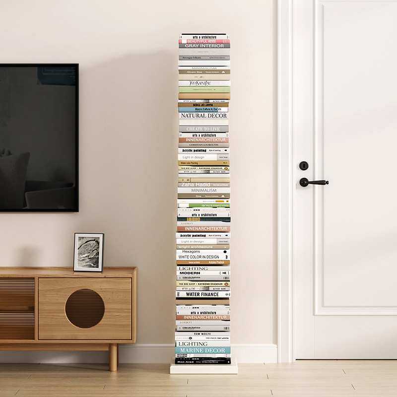 隐形书架落地置物架简易角落铁艺立式书柜一体靠墙家用书本收纳架,模玩/动漫/周边/娃圈三坑/桌游,模型制作工具/辅料耗材,淘宝优惠券,粉丝福利购,淘宝优惠卷